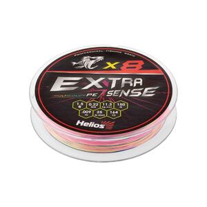 Шнур Extrasense X8 PE Multicolor 150m 1.5/25LB 0.22mm (HS-ES-X8-1.5/25LB) Helios, фото 1