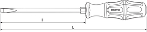Thorvik SDLG820 Отвертка стержневая ударная шлицевая, SL8х200 мм, фото 2