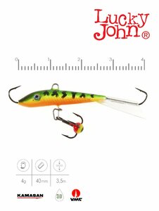 Балансир Lucky John FIN 3 + тр. 40мм/20 блистер, фото 3