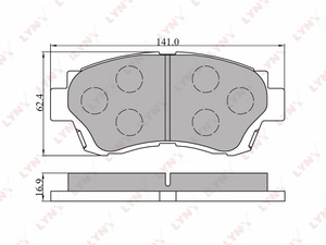 Колодки тормозные передние LYNXauto BD-7520. Для TOYOTA Тойота Camry(Камри)(V20) >01/Celica(T20) >99/LEXUS Лексус ES300 >97, фото 1