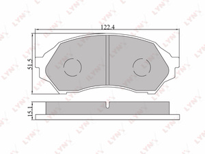 Колодки тормозные передние LYNXauto BD-5103. Для: MAZDA 323 98-04, фото 1