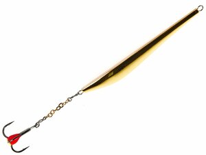 Блесна вертикальная зимняя Lucky John DOUBLE BLADE с цепочкой и тройником 60MM GC блистер, фото 4