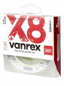 Шнур плетёный Lucky John Vanrex х8 BRAID Fluo Green 125/010, фото 2