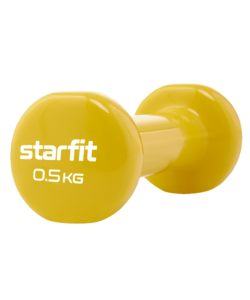 Гантель виниловая Starfit DB-101 0,5 кг, желтый, фото 1