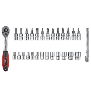 Набор головок торцевых с аксессуарами 1/4"DR (4-14 мм) (28 предметов) AVS NG14-28P, фото 5