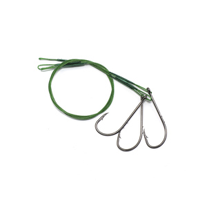 Поводок стальной NAMAZU Leader 1х7 Nylon Coated Green, d-0,39 мм, L-30 см, с одинарным крючком 92247, фото 2