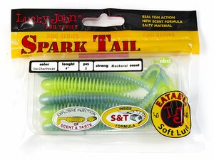 Виброхвосты съедоб. искусст. LJ Pro Series Spark Tail 4,0in (10,10)/T57 5шт., фото 4