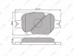 Колодки тормозные передние LYNXauto BD-7507. Для: TOYOTA Corolla Verso 1.6-2.0D 02-04/Celica 1.8 99-06/Caldina 1.8/2.0 02-07, фото 1