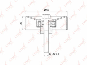 Ролик направляющий/приводной LYNXauto PB-7141. Для FORD ФОРД Focus(Фокус) I 1.8D 98-04/Tourneo Connect 1.8D 02-13/Transit(Транзит) Connect 1.8D 02-13, фото 1