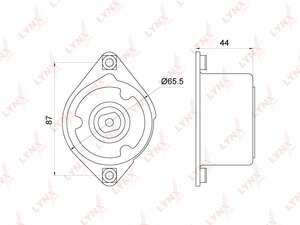 Натяжитель/приводной LYNXauto PT-3152. Для BMW БМВ 3(E46/E90) 2.0D-3.0D 99>/5(E60) 2.0D-3.0D 05>/7(E65) 3.0D 02>/X3(E83) 3.0D 05>/X5(E53) 3.0D 03>, фото 1