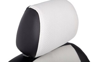 Чехлы из экокожи Seintex для Hyundai ix35 2010-2015 (бело-черные, 86095), фото 3