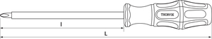 Thorvik SDPI315 Отвертка стержневая диэлектрическая крестовая VDE 1000V, PH3x150 мм, фото 2