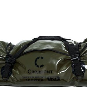 Гермосумка с молнией СЛЕДОПЫТ -Hunter, 120 л,ПВХ, цв. хаки с чёрным/15/, фото 5