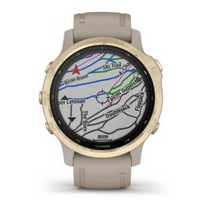 Garmin Fenix 6s Pro Solar золотистый с песочным ремешком, фото 5