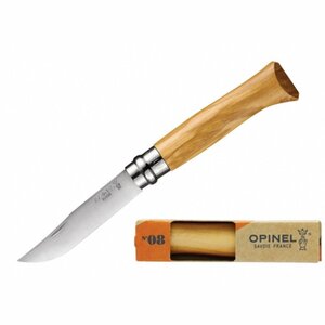 Нож Opinel №8, нержавеющая сталь, рукоять из оливкового дерева в картонной коробке, 002020, фото 2