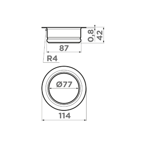 Сменная горловина для измельчителя Omoikiri Nagare slim NA-02-GM, фото 2