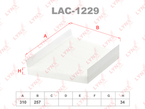 Фильтр салонный LYNXauto LAC-1229. Для: MERCEDES-BENZ E(W211) 02-08, фото 1