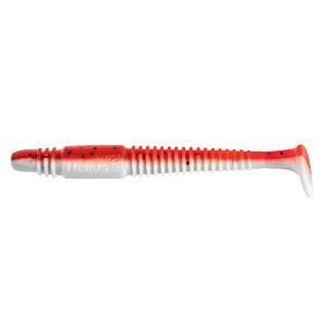 Виброхвост несъедоб. Minoga 3,75"/9.5 см Red & White 20шт. (HS-17-003-N-20) Helios, фото 2