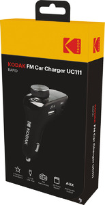 Автомобильное зарядное устройство с FM-трансмиттером KODAK UC111(USB, AUX, U-disk, Quick Charge 3.0), фото 4