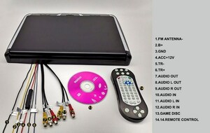 Автомобильный потолочный монитор с DVD 15,3" ERGO ER15D (USB/SD/HDMI/AV/MIRRORLINK/AIRPLAY), фото 8