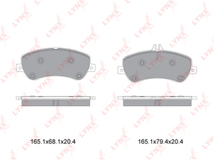 Колодки тормозные передние LYNXauto BD-5354. Для: MERCEDES Мерседес-BENZ GLK200D-350D(X204) 08>, фото 1