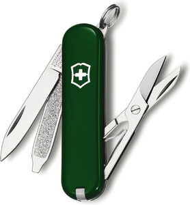 Нож-брелок Victorinox Classic, 58 мм, 7 функций, зеленый, фото 3