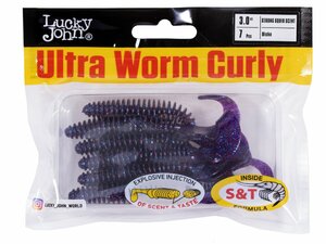Твистеры съедоб. искусст. LJ Pro Series ULTRAWORM CURLY 3,0in (07.62)/S63 7шт., фото 4