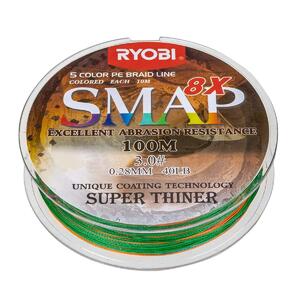 Шнур SMAP PE8X-100M 3.0# Multi Colour 0,285мм Ryobi, фото 6