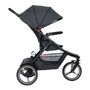 Коляска для погодок Phil and Teds Dash Charcoal Grey с двумя прогулочными блоками, фото 4