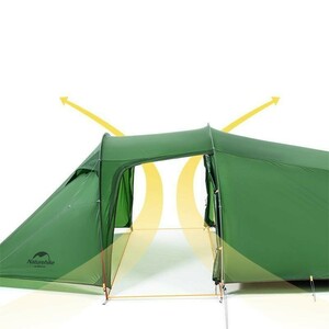 Палатка двухместная Naturehike Opalus NH20ZP001 оранжевая, фото 6