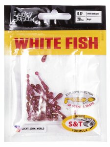 Слаги съедобные искусственные LJ Pro Series WHITE FISH 0,8in (02.00)/S14 20шт., фото 4