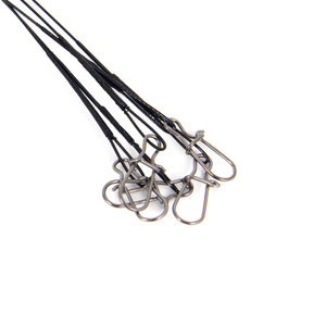Поводок стальной NAMAZU Leader 1х7 Nylon Coated Black, d-0,36 мм, L-20см, test- 16кг (уп. 5шт.), фото 5
