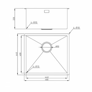 Мойка для кухни MILACIO Denia 48 Steel (MC.77448) золото, фото 8