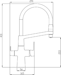 Смеситель для кухни ZORG Steel Hammer (SH 818-8 SATIN) сатин, фото 2