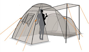 Палатка Canadian Camper HYPPO 4, цвет woodland, фото 4