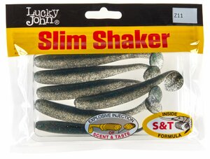 Виброхвосты съедоб. искусст. LJ Pro Series SLIM SHAKER 4in (10.00)/Z11 6шт., фото 4