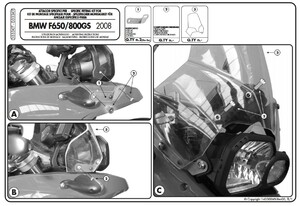 Крепеж ветрового стекла GIVI 333DT BMW F650GS/F800GS (08-17), фото 1