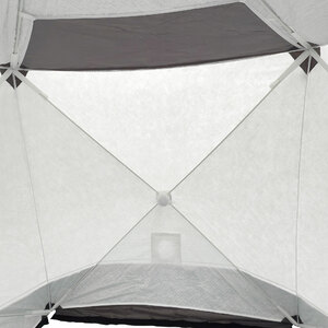 Палатка зимняя куб СЛЕДОПЫТ Premium 1,8х1,8 м, S по полу 3,2 кв.м, 3 слоя, цвет Arctic Camo/серый, фото 10