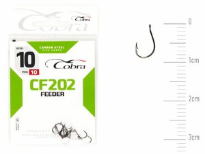 Крючки Cobra FEEDER MASTER сер. CF202 разм. 010 10шт., фото 2