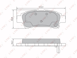 Колодки тормозные задние LYNXauto BD-7574. Для: TOYOTA Avensis Verso / Picnic 2.0-2.0D 01-09 / Estima/Previa II 2.0D-2.4 00-06 / Alphard 2.4-3.0 03-08, фото 1