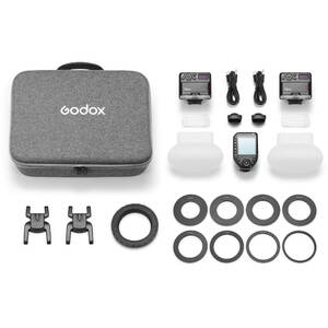 Комплект импульсных осветителей Godox MF12-DK1 для макросъемки, фото 15