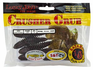 Твистеры съедобные искусственные LJ Pro Series CRUSHER GRUB 3,9in (09.90)/PA03 5шт., фото 4