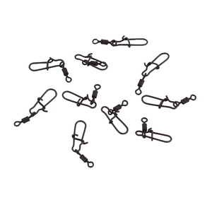 Вертлюг с застежкой Namazu Pro ROLLING RIBBED SWIVEL WITH NICE SNAP, цв. Carbon, р. 14, test-4 кг, к, фото 4