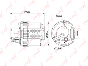 Фильтр топливный погружной LYNXauto LF-364M. Для: MITSUBISHI Outlander/Airtrek I 2.0-2.4 03-06 / Dion 1.8-2.0 99-05, фото 1