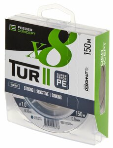 Шнур плетёный Feeder Concept Tur II х8 BRAID Dark Grey 150/016, фото 2