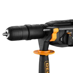 Перфоратор сетевой DEKO DKH850W в кейсе с набором из 5 буров SDS+ и дополнительным патроном 063-4255, фото 5