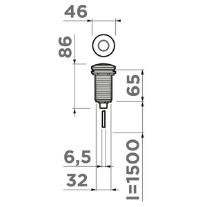 Пневматическая кнопка для измельчителя Omoikiri SW-01-C, фото 2