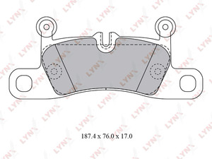 Колодки тормозные задние LYNXauto BD-8029. Для: Porsche, Порш, Cayenne(Каен) II 10>, VW, Фольксваген, Touareg(Таурег)(7P) 10>., фото 2