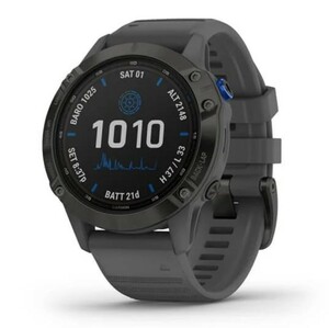Garmin Fenix 6 PRO Solar черный с серым ремешком, фото 1