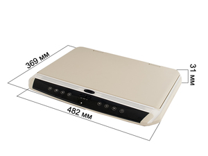 Автомобильный потолочный монитор 17.3" со встроенным Full HD медиаплеером ERGO ER173FH (бежевый), фото 2